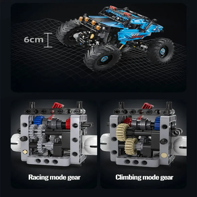 Building Blocks Tech RC MOC APP Off-Road Monster Buggy Bricks Toys Construction Set Toys - 14