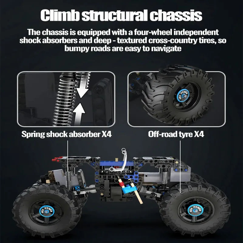Building Blocks Tech RC MOC APP Off-Road Monster Buggy Bricks Toys Construction Set Toys - 20