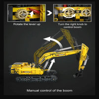 Thumbnail for Building Blocks Tech RC Motorized Functional Excavator Bricks Toy - 9