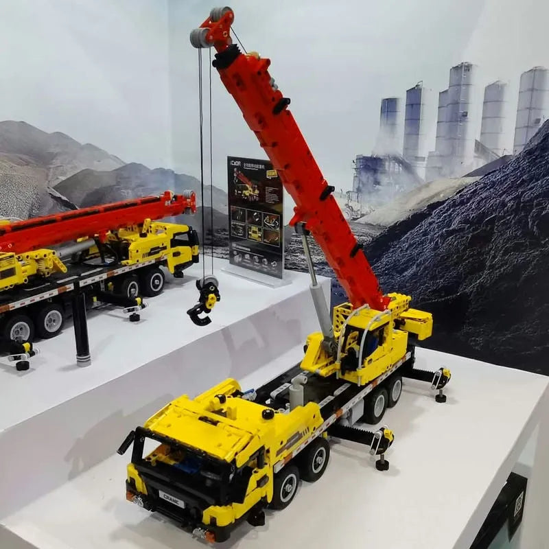 Building Blocks Technical MOC Expert Large Mobile Crane Truck Bricks Toys - 13