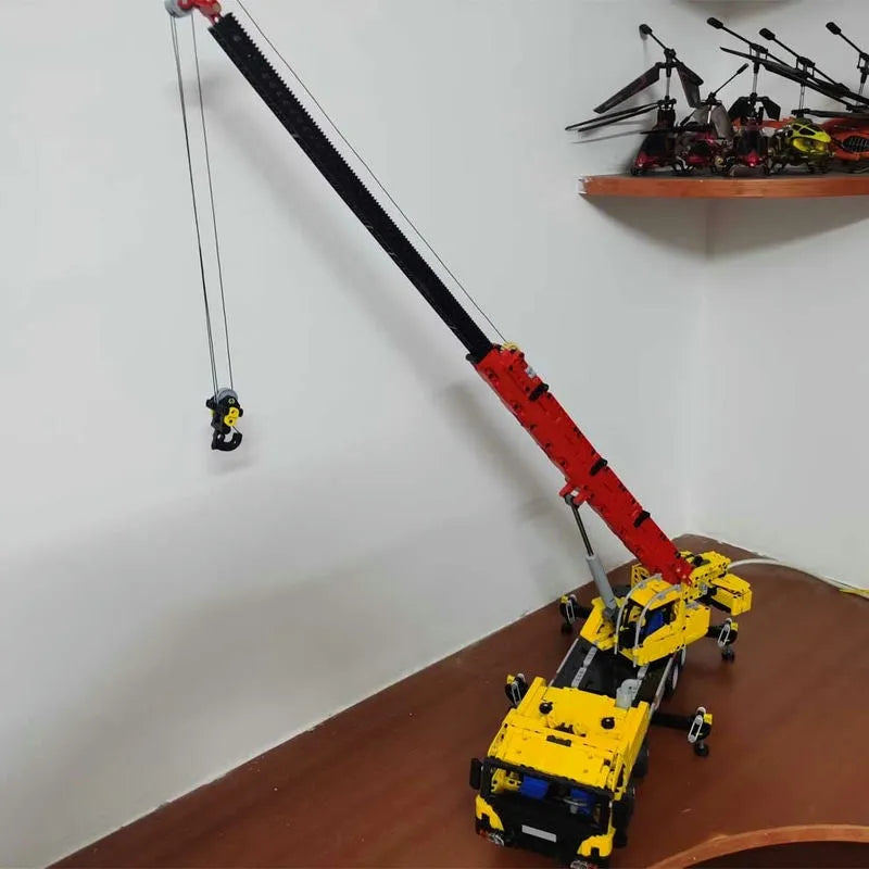 Building Blocks Technical MOC Expert Large Mobile Crane Truck Bricks Toys - 8