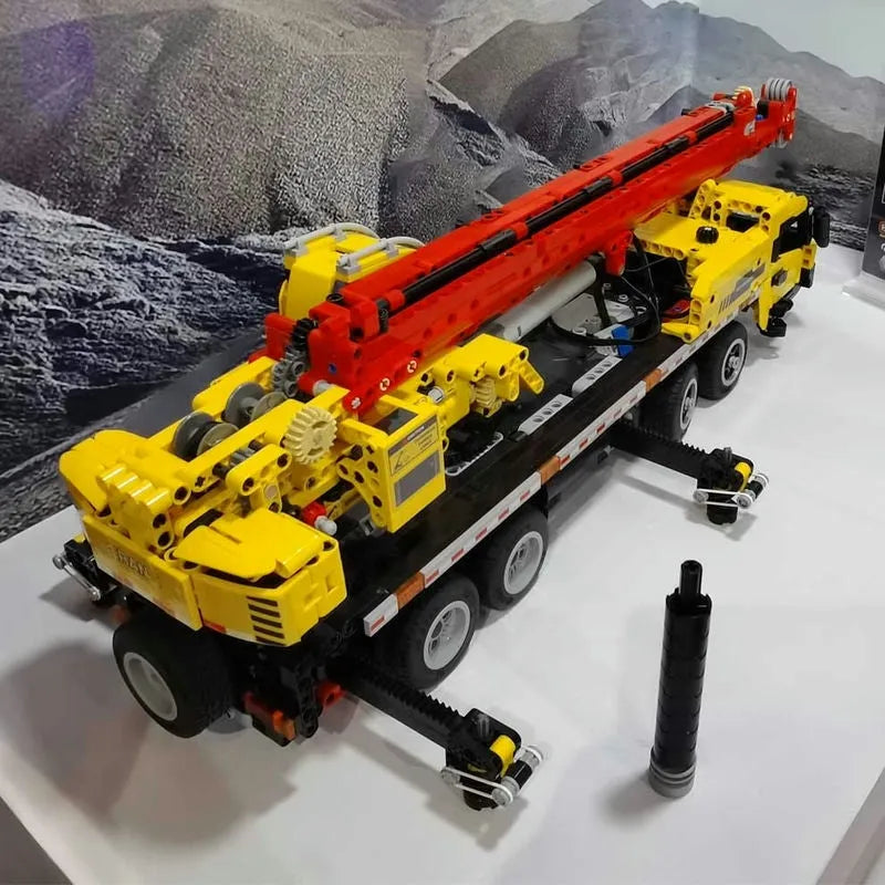 Building Blocks Technical MOC Expert Large Mobile Crane Truck Bricks Toys - 15