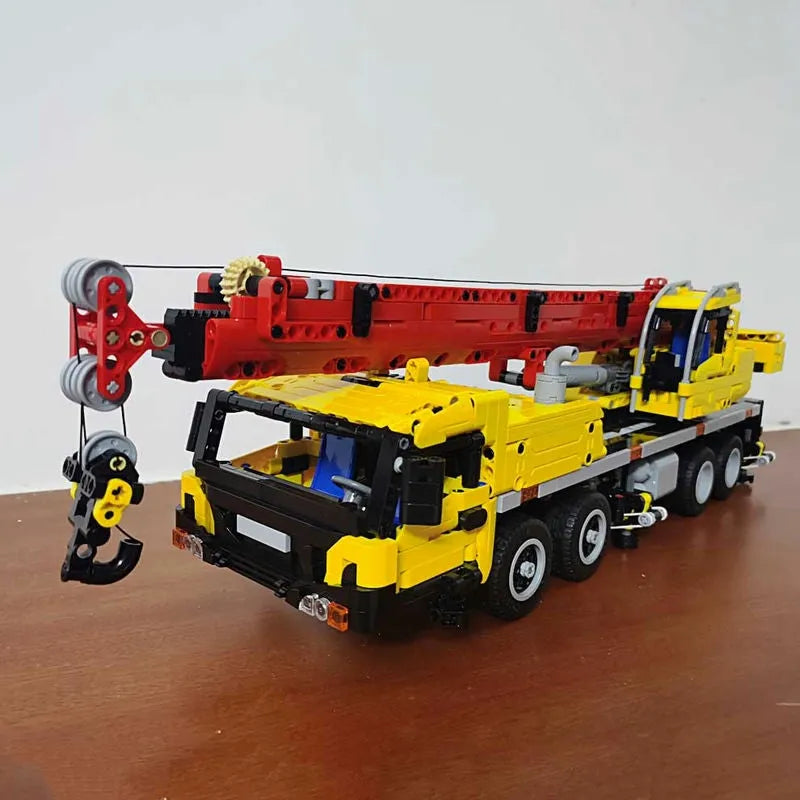 Building Blocks Technical MOC Expert Large Mobile Crane Truck Bricks Toys - 10