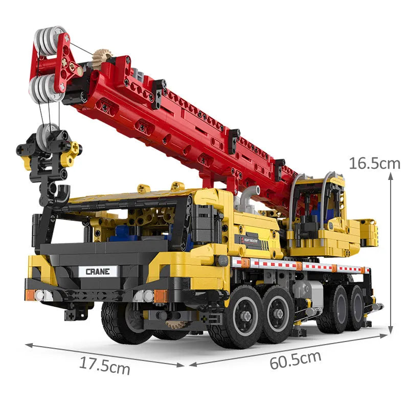 Building Blocks Technical MOC Expert Large Mobile Crane Truck Bricks Toys - 1
