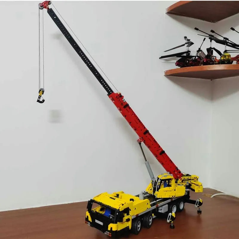 Building Blocks Technical MOC Expert Large Mobile Crane Truck Bricks Toys - 11