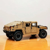 Thumbnail for Building Blocks Technical MOC Humvee H1 Military Armored Car Bricks Toy - 11