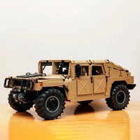 Thumbnail for Building Blocks Technical MOC Humvee H1 Military Armored Car Bricks Toy - 8