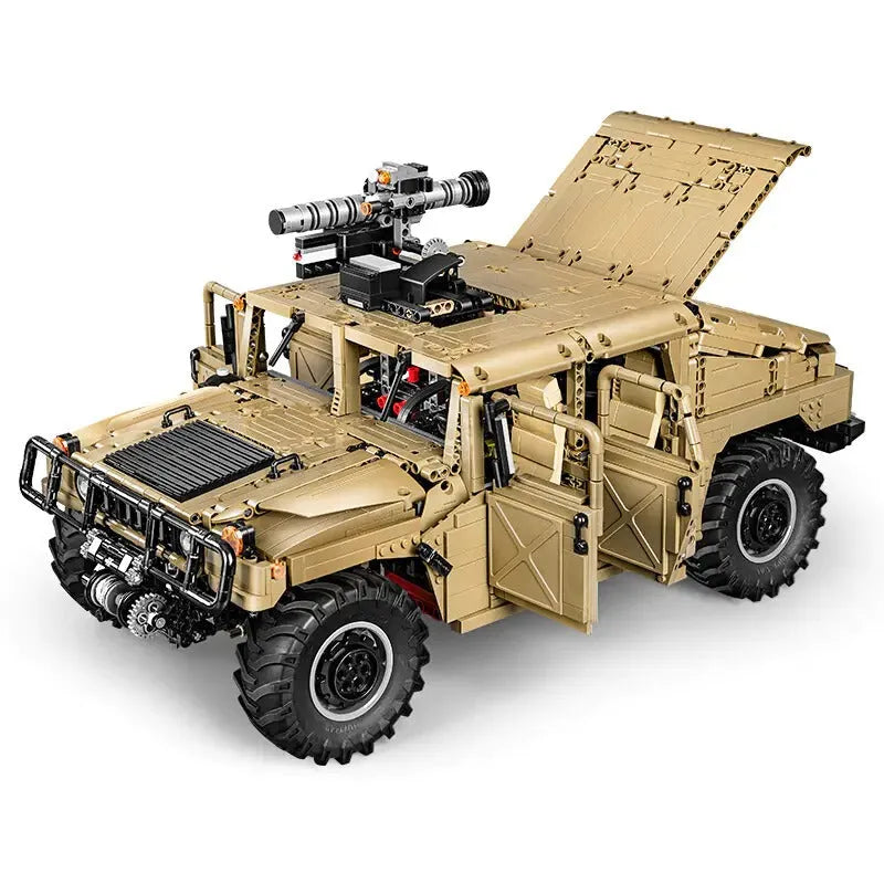 Building Blocks Technical MOC Humvee H1 Military Armored Car Bricks Toy - 6