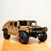 Thumbnail for Building Blocks Technical MOC Humvee H1 Military Armored Car Bricks Toy - 10
