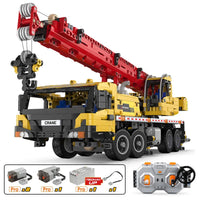 Thumbnail for Building Blocks Technical RC Motorized Large Mobile Crane Truck Bricks Toy - 1