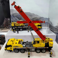 Thumbnail for Building Blocks Technical RC Motorized Large Mobile Crane Truck Bricks Toy Construction Set Toys - 15