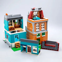 Thumbnail for Building Blocks MOC 10201 Creator Expert City Bookshop Store Bricks Toys - 13