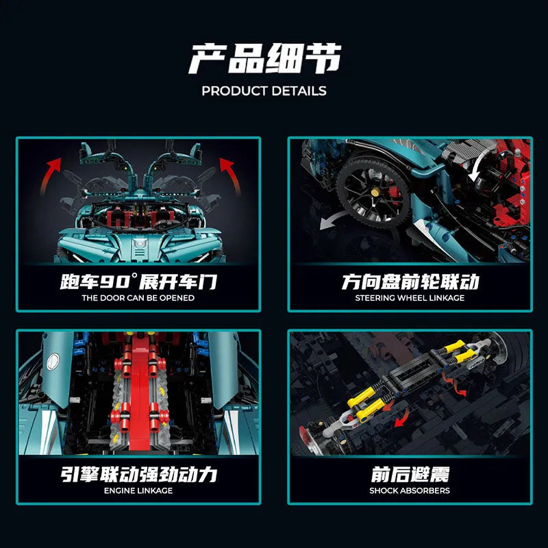 Building Blocks MOC 10612 Gumpert Apollo IE Super Racing Car Bricks Toys Construction Set Toys - 5