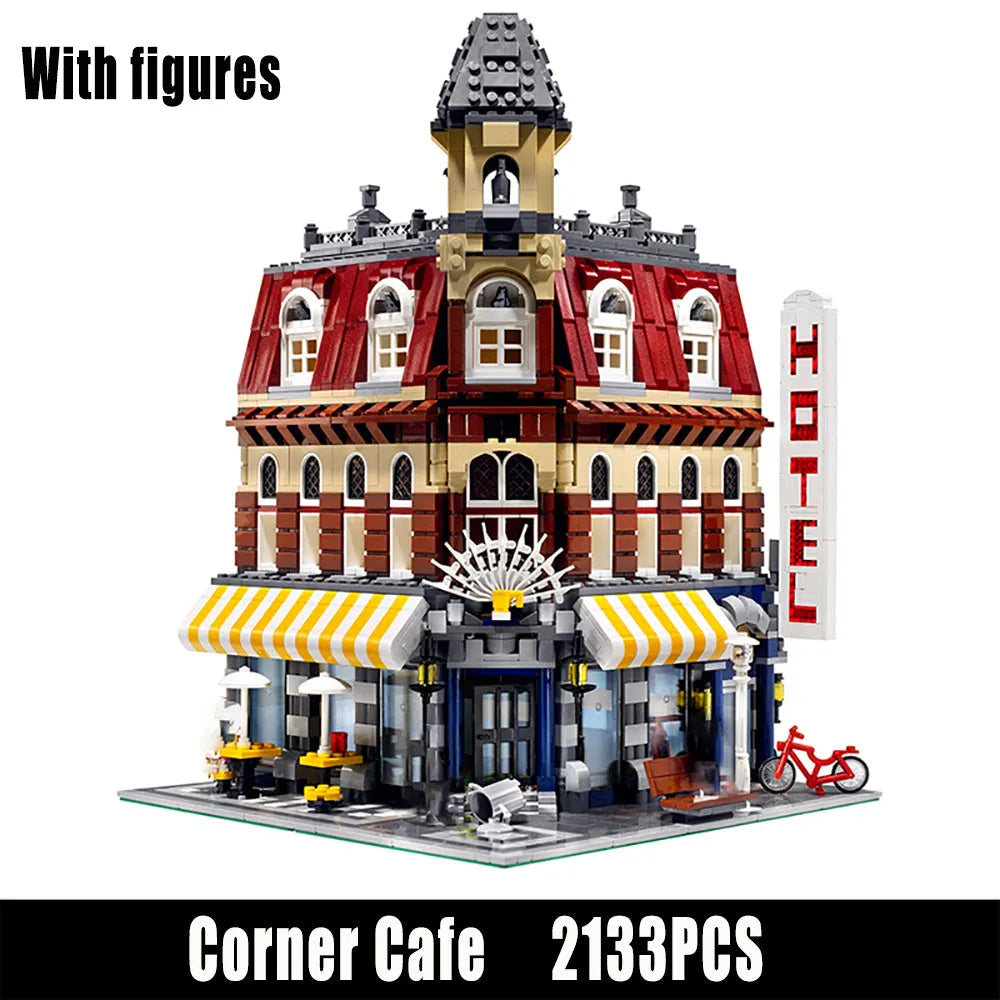 Building Blocks MOC 15002 City Street Expert Cafe Corner Bricks Toys - 2