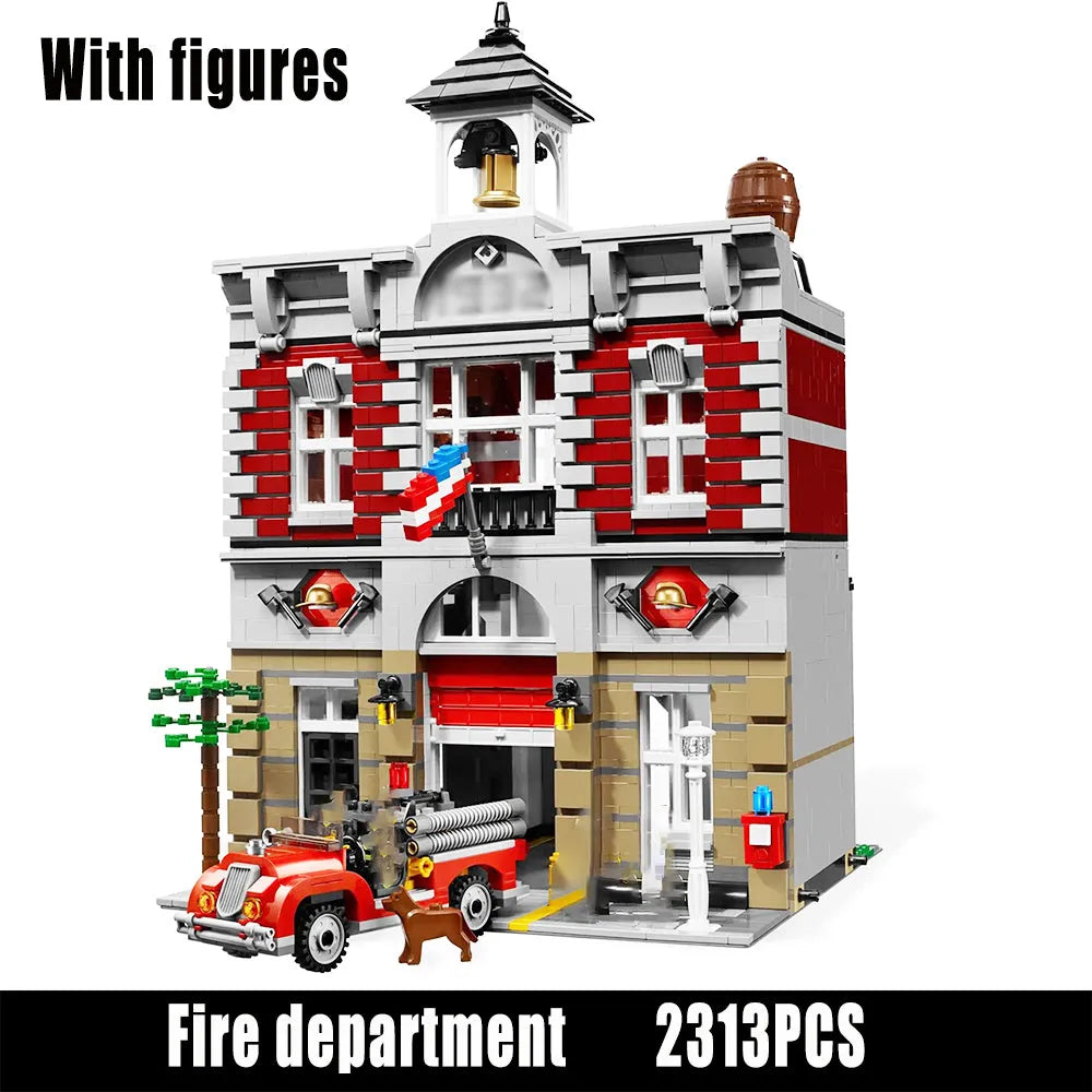 Building Blocks MOC 15004 Expert Creator City Fire Brigade Bricks Toy EU - 2