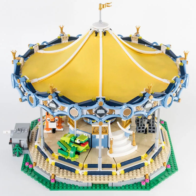 Building Blocks MOC 15036 Creator Expert Motorized Carousel Bricks Toy - 4