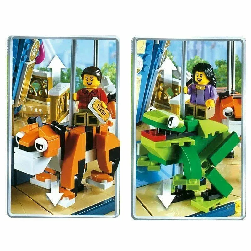 Building Blocks MOC 15036 Creator Expert Motorized Carousel Bricks Toy - 14
