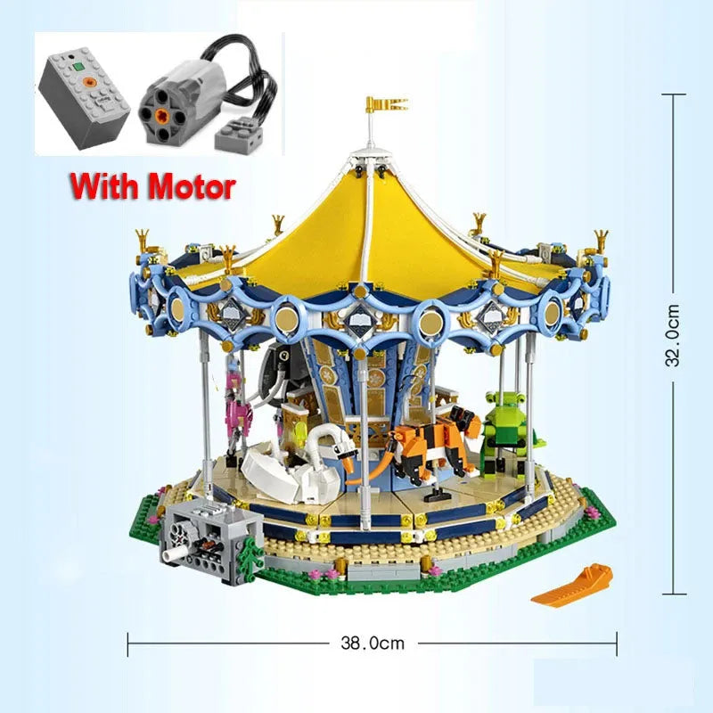 Building Blocks MOC 15036 Creator Expert Motorized Carousel Bricks Toy - 2