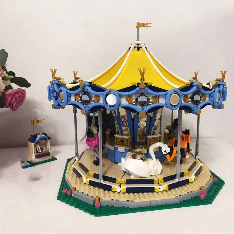 Building Blocks MOC 15036 Creator Expert Motorized Carousel Bricks Toy - 15