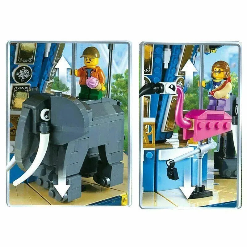 Building Blocks MOC 15036 Creator Expert Motorized Carousel Bricks Toy - 13