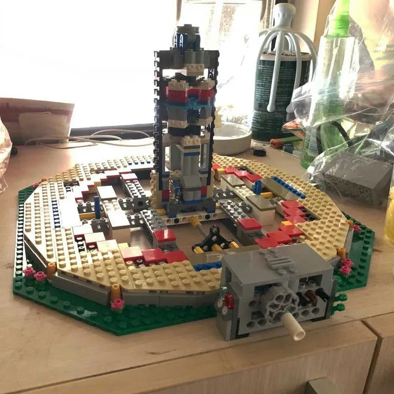 Building Blocks MOC 15036 Creator Expert Motorized Carousel Bricks Toy - 9