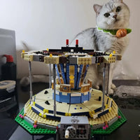 Thumbnail for Building Blocks MOC 15036 Creator Expert Motorized Carousel Bricks Toy - 8