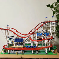 Thumbnail for Building Blocks MOC 15039 Creator Expert Motorized Roller Coaster Bricks Toys - 17