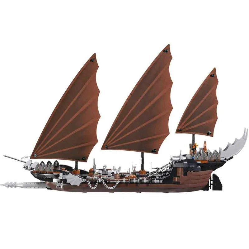 Building Blocks MOC 16018 Lord Of Ring Pirate Ship Ambush Bricks Toy - 1
