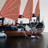 Thumbnail for Building Blocks MOC 16018 Lord Of Ring Pirate Ship Ambush Bricks Toy - 9