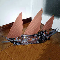 Thumbnail for Building Blocks MOC 16018 Lord Of Ring Pirate Ship Ambush Bricks Toy - 8
