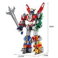 Thumbnail for Building Blocks MOC 16057 Voltron Defender Transformed Bricks Toy - 13