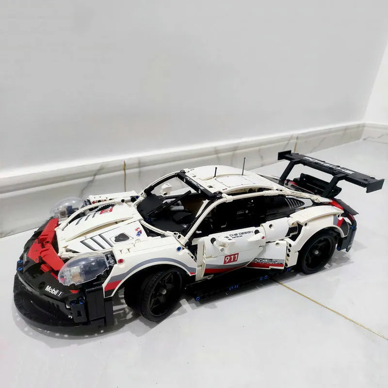 Building Blocks MOC 20097 Tech Porsche 911 RSR Racing Sports Car Bricks Toys Construction Set Toys - 16