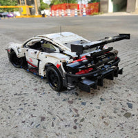 Thumbnail for Building Blocks MOC 20097 Tech Porsche 911 RSR Racing Sports Car Bricks Toys Construction Set Toys - 10