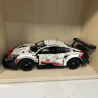 Thumbnail for Building Blocks MOC 20097 Tech Porsche 911 RSR Racing Sports Car Bricks Toys Construction Set Toys - 17
