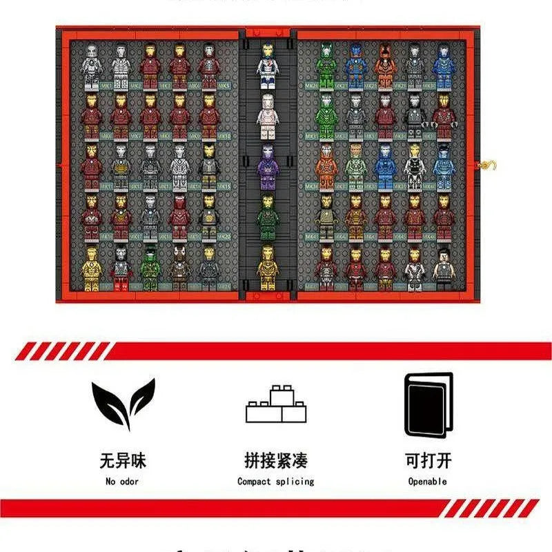 Building Blocks MOC 3301 Super Hero Movie Marvel Iron Book Bricks Toys - 5