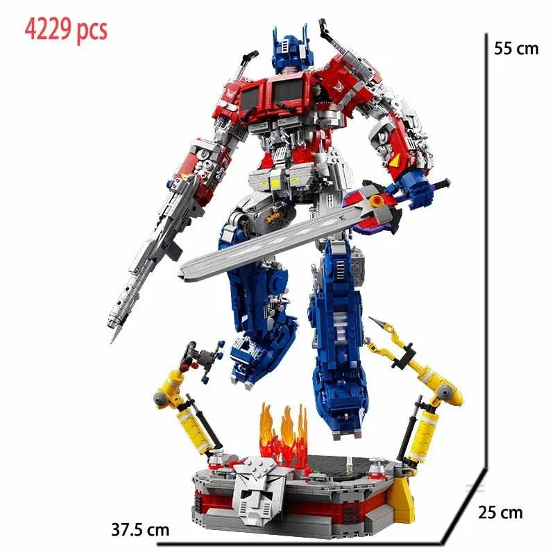 Building Blocks MOC 6008 Optimus Prime Defender Justice Bricks Toys - 1
