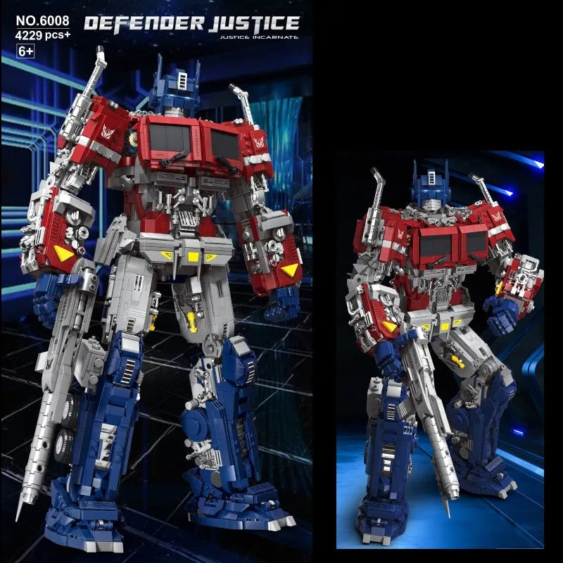 Building Blocks MOC 6008 Optimus Prime Defender Justice Bricks Toys - 6
