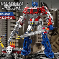 Thumbnail for Building Blocks MOC 6008 Optimus Prime Defender Justice Bricks Toys Construction Set Toys - 3