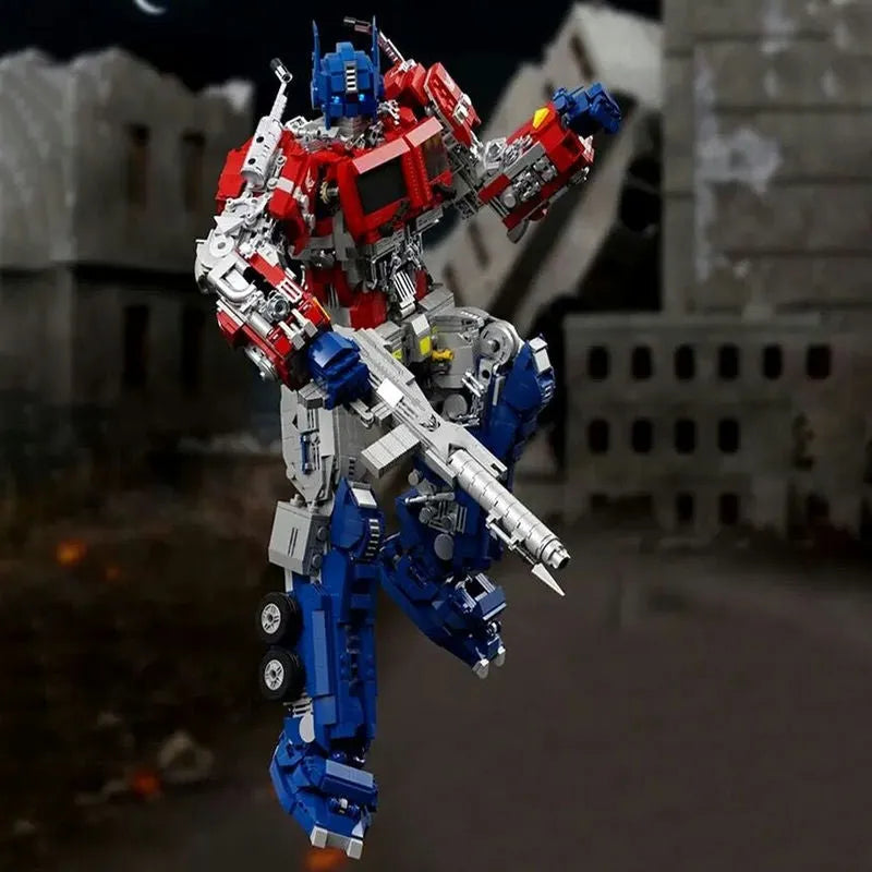 Building Blocks MOC 6008 Optimus Prime Defender Justice Bricks Toys - 5