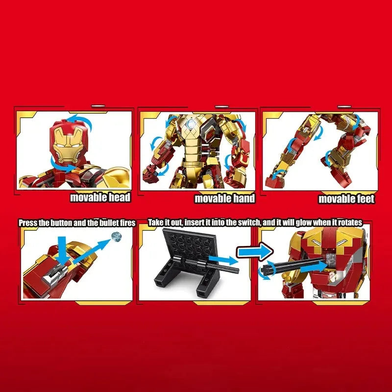 Building Blocks MOC 6011 Iron Hero MK42 Avengers Hulkbusters Bricks Toys - 2