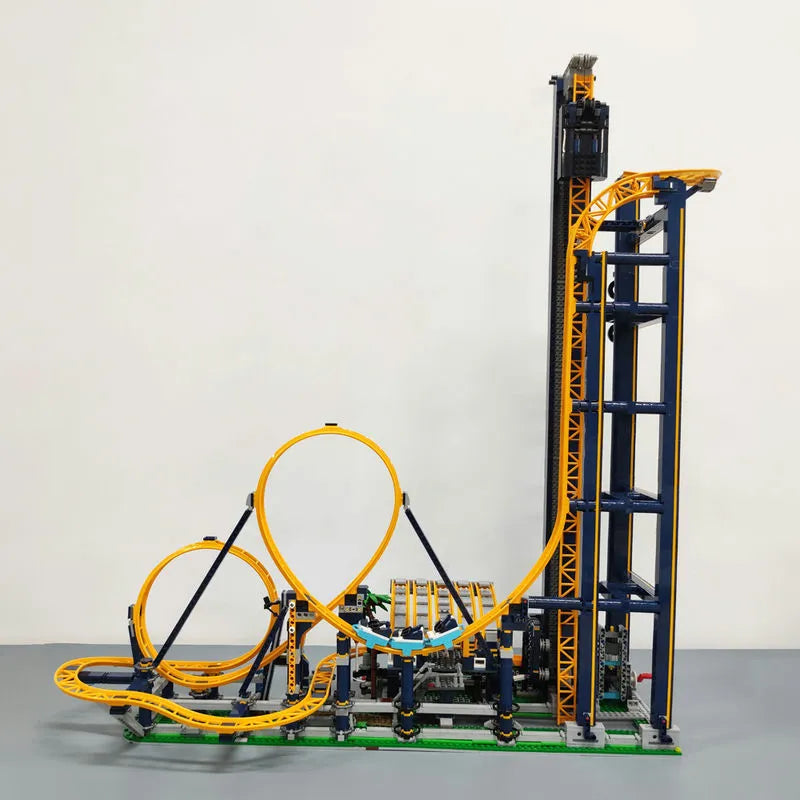 Building Blocks MOC 66503 Creator Expert Motorized Loop Roller Coaster Bricks Toys - 4