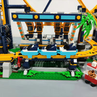Thumbnail for Building Blocks MOC 66503 Creator Expert Motorized Loop Roller Coaster Bricks Toys - 17