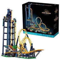 Thumbnail for Building Blocks MOC 66503 Creator Expert Motorized Loop Roller Coaster Bricks Toys - 7