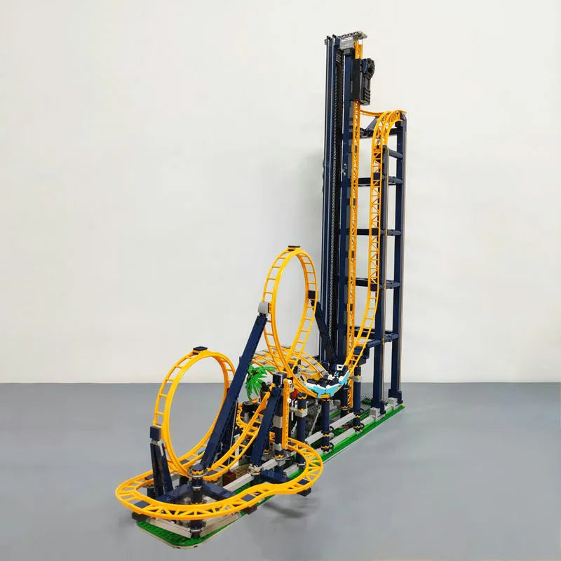 Building Blocks MOC 66503 Creator Expert Motorized Loop Roller Coaster Bricks Toys - 3