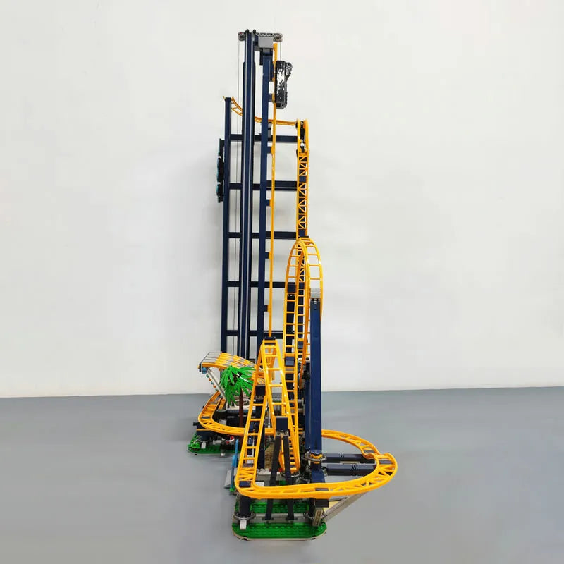 Building Blocks MOC 66503 Creator Expert Motorized Loop Roller Coaster Bricks Toys - 9