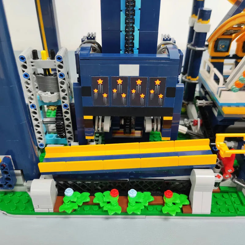 Led Loop Rollercpaster MOC 66503 Motorized Loop Roller Coaster Bricks Toys