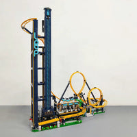 Thumbnail for Building Blocks MOC 66503 Creator Expert Motorized Loop Roller Coaster Bricks Toys - 8