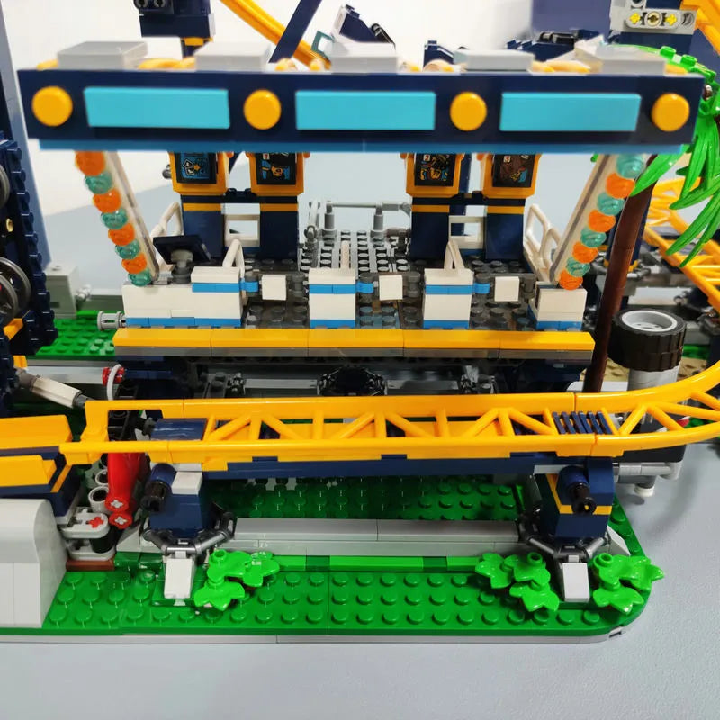 Building Blocks MOC 66503 Creator Expert Motorized Loop Roller Coaster Bricks Toys - 10