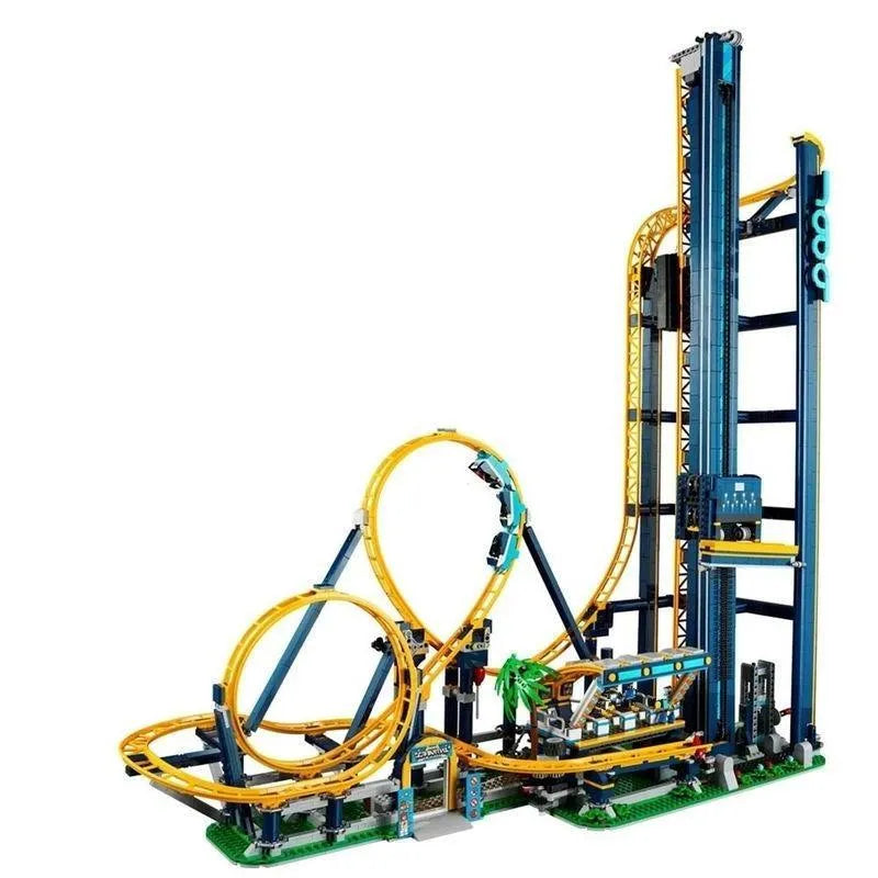 Building Blocks MOC 66503 Creator Expert Motorized Loop Roller Coaster Bricks Toys - 2