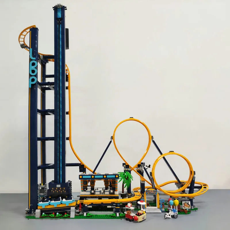 Building Blocks MOC 66503 Creator Expert Motorized Loop Roller Coaster Bricks Toys - 20